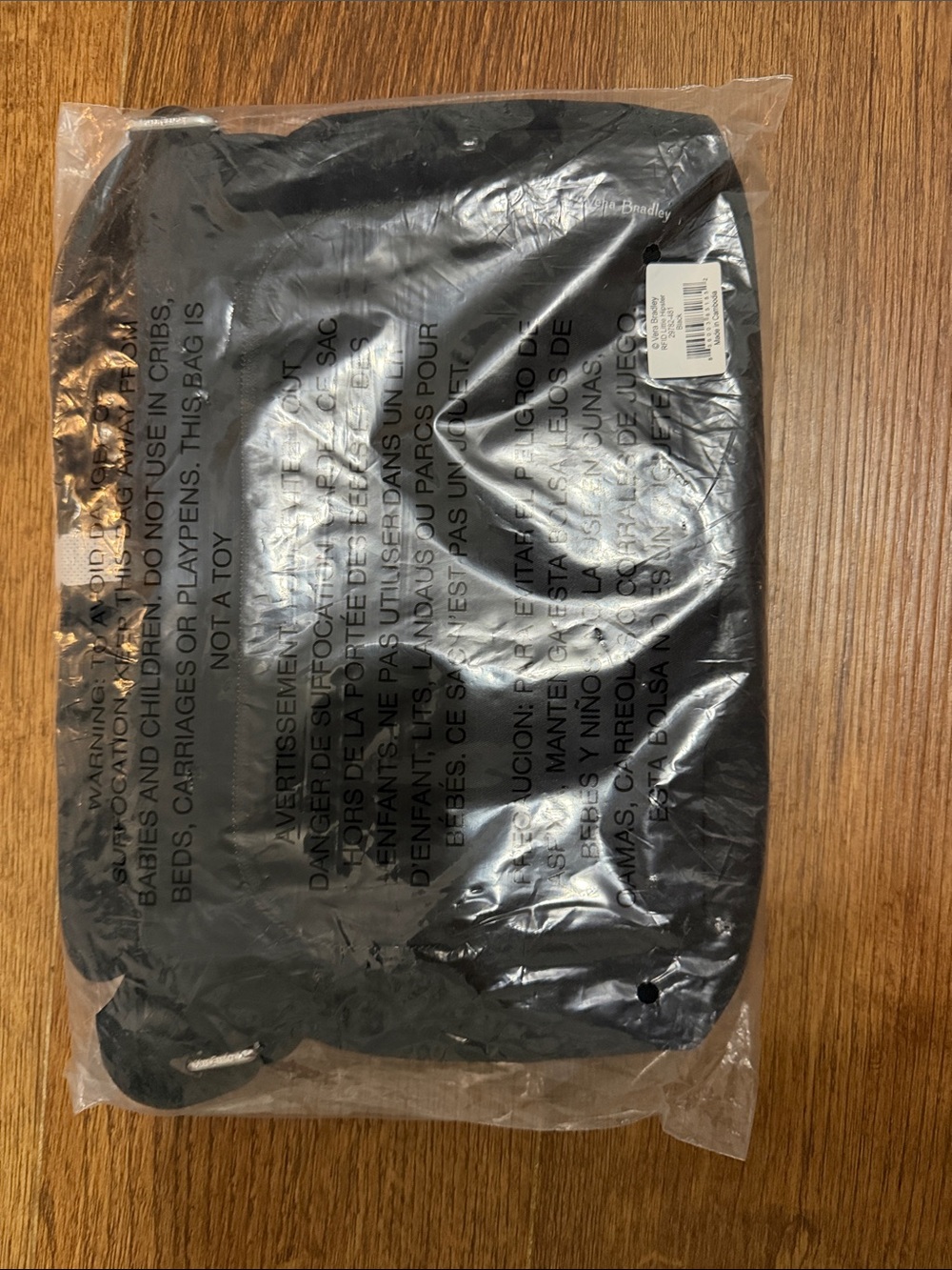 Vera bradley RFID little hipster black bag